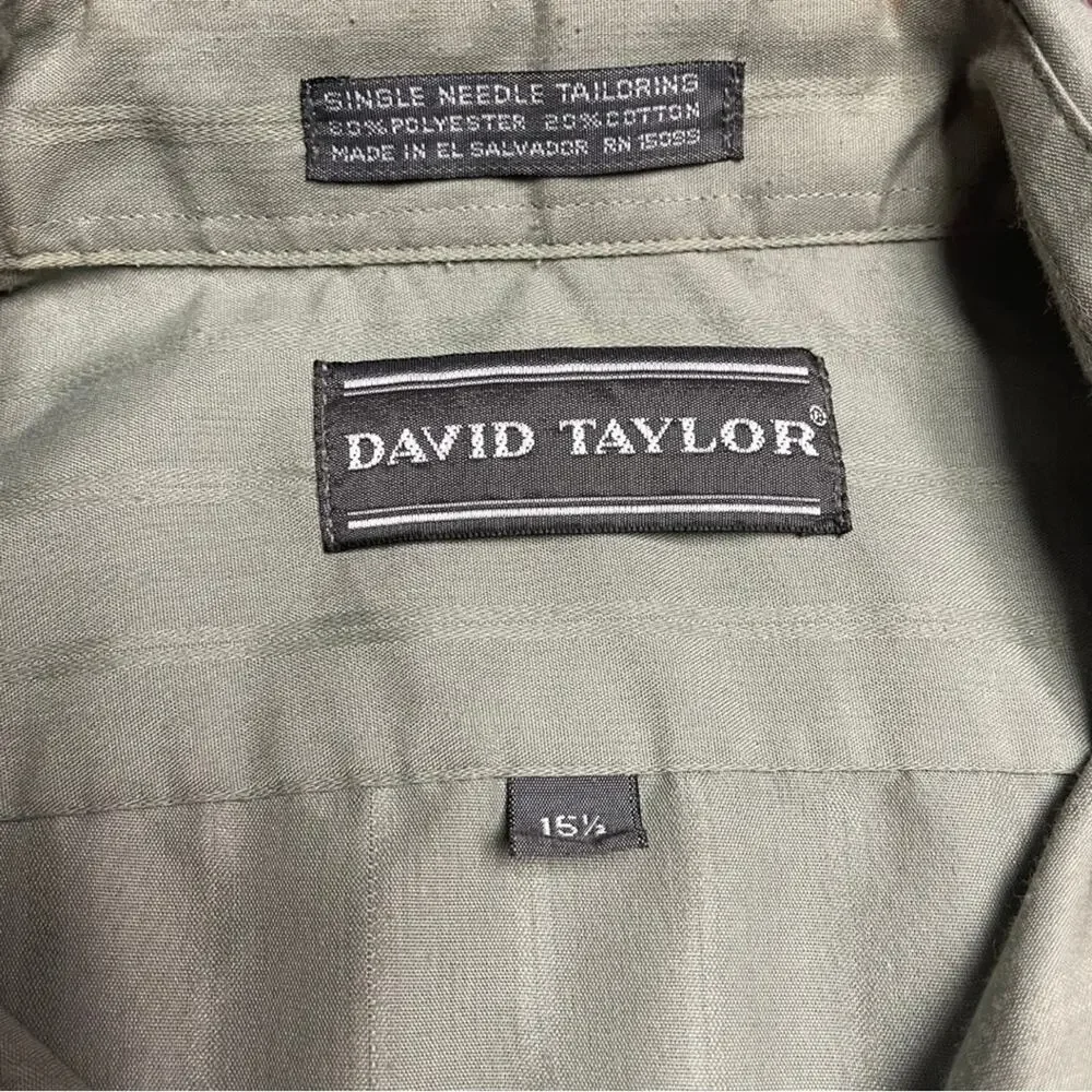David Taylor men’s short sleeve shirt Lightweight comfortable Size 15.5
